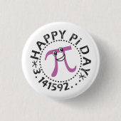 Niedlich Happy Pi Day © - Verkaufbarer Pi Day Gift Button (Vorderseite)
