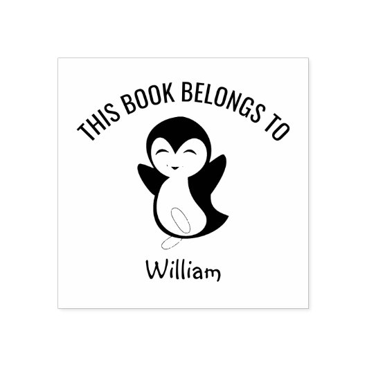 Niedlich Happy Pinguin Dieses Buch gehört zu benen Gummistempel (Prägung)