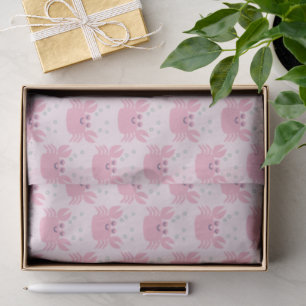 Niedlich Happy Pink Crab Muster Seidenpapier