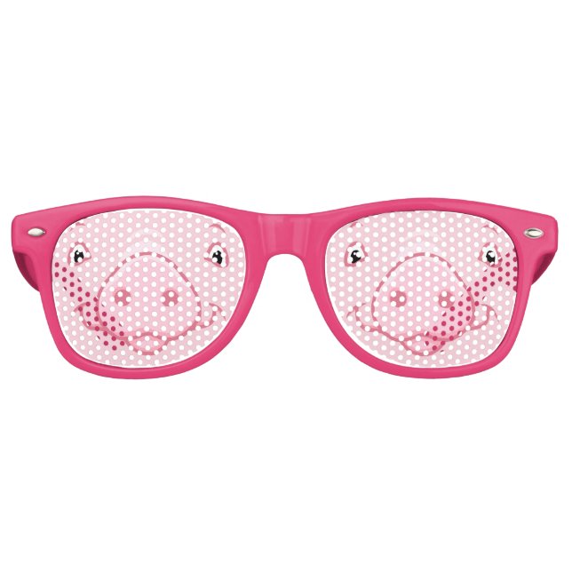 Niedlich Happy Pink Pig Face Partybrille (Vorderseite)