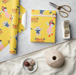 Niedlich Happy Polar Bär Xmas Nahtlose Muster Geschenkpapier