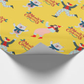 Niedlich Happy Polar Bär Xmas Nahtlose Muster Geschenkpapier (Ecke)