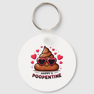 Niedlich Happy Poopentine Liebe Kack Cartoon Valen Schlüsselanhänger
