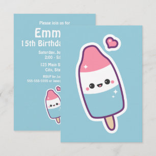 Niedlich Happy Popsicle Geburtstagseinladungen Einladung