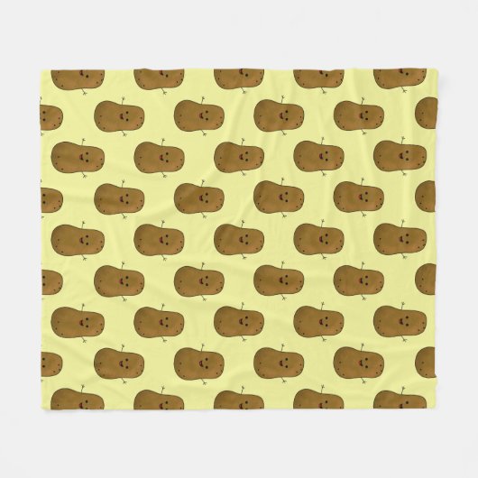 Niedlich Happy Potato Fleecedecke (Vorderseite (Horizontal))