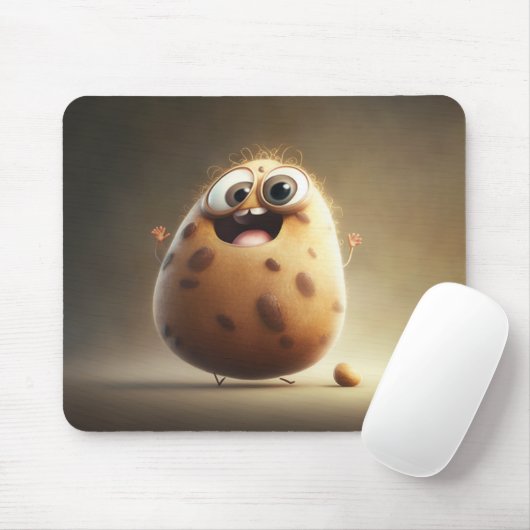 Niedlich Happy Potato Happy Cartoon Illustration Mousepad (Mit Mouse)