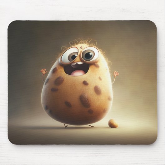 Niedlich Happy Potato Happy Cartoon Illustration Mousepad (Vorne)