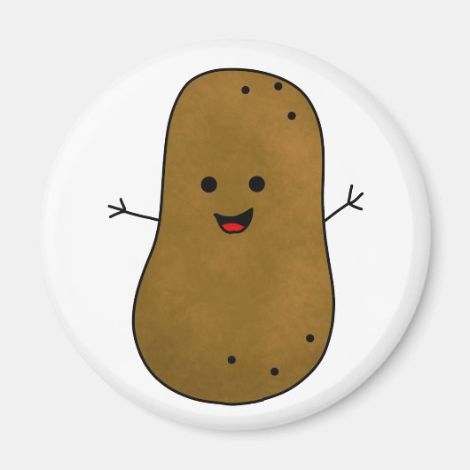 Niedlich Happy Potato Magnet (Vorne)