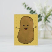 Niedlich Happy Potato Postkarte (Stehend Vorderseite)