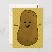 Niedlich Happy Potato Postkarte (Vorne/Hinten)