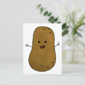 Niedlich Happy Potato Postkarte (Stehend Vorderseite)