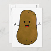 Niedlich Happy Potato Postkarte (Vorne/Hinten)