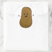 Niedlich Happy Potato Runder Aufkleber (Tasche)