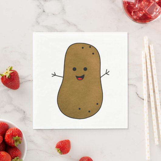 Niedlich Happy Potato Serviette (Beispiel)