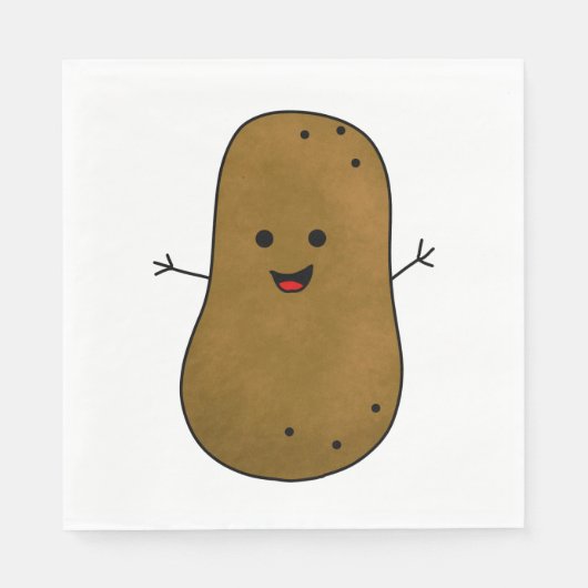Niedlich Happy Potato Serviette (Vorderseite)