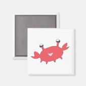 Niedlich Happy Red Crab Magnet (Vorderseite/Rückseite)