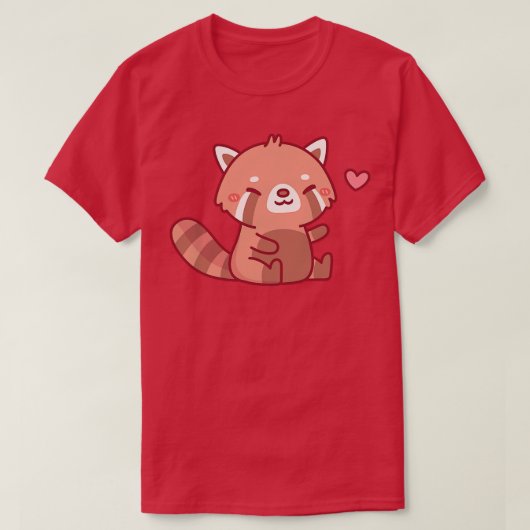 Niedlich Happy Red Panda Doodle T-Shirt (Design vorne)