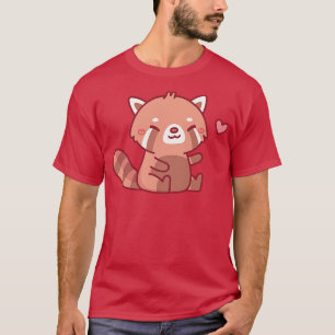 Niedlich Happy Red Panda Doodle T-Shirt