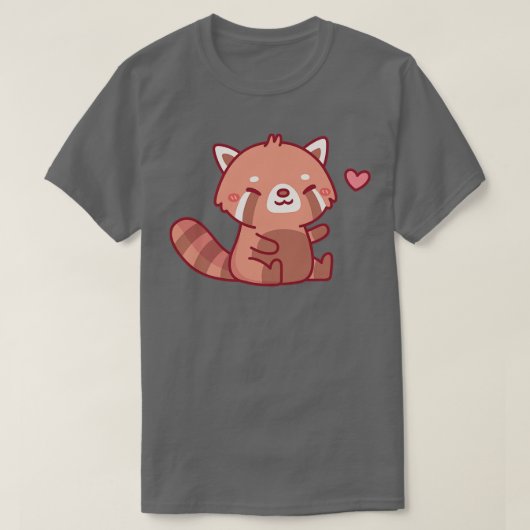 Niedlich Happy Red Panda Doodle T-Shirt (Design vorne)