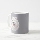 Niedlich Happy Samoyed Dog Kaffeetasse (Vorderseite Links)