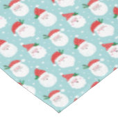 Niedlich Happy Santa Köpfe auf Minze Tischdecke (Schrägansicht)