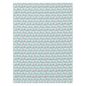 Niedlich Happy Santa Köpfe auf Minze Tischdecke (Vorderseite)