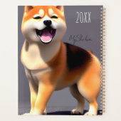 Niedlich Happy Shiba Inu Custom Portrait Foto Planer (Rückseite)