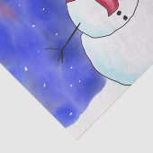 Niedlich Happy Snowman Illustration Seidenpapier (Ausschnitt)