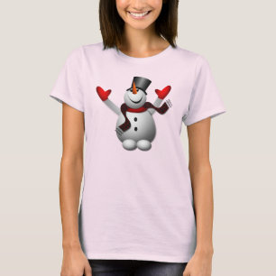 Niedlich Happy Snowman T-Shirt