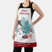 Niedlich Happy Snowman Weihnachts-Schürze Schürze (InSitu)