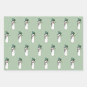 Niedlich Happy Snowman Wrapping Paper Set 3 Geschenkpapier Set (Vorderseite 2)