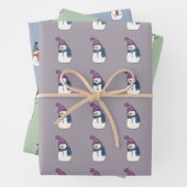 Niedlich Happy Snowman Wrapping Paper Set 3 Geschenkpapier Set (Beispiel)