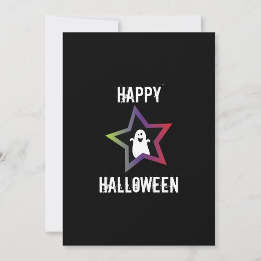 Niedlich Happy Spooky Ghost Halloween Kostüm Party Einladung (Rückseite)