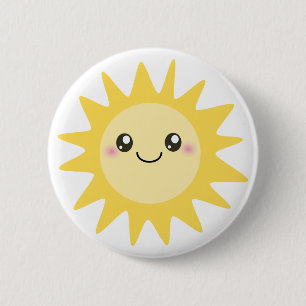 Niedlich Happy Sun Button