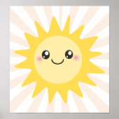 Niedlich Happy Sun Poster (Vorne)