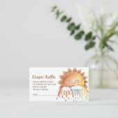 Niedlich Happy Sunshine Diaper Raffle Baby Dusche Begleitkarte (Stehend Vorderseite)