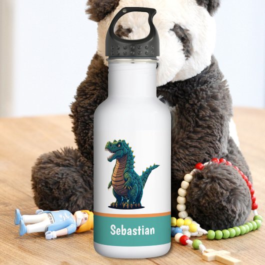 Niedlich Happy T-Rex Tyrannosaurus Rex Dinosaur Edelstahlflasche