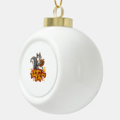 Niedlich Happy Thanksgiving Squirrel Classic T - S Keramik Kugel-Ornament (Rechts)