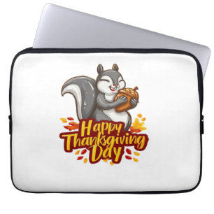 Niedlich Happy Thanksgiving Squirrel Classic T - S Laptopschutzhülle