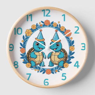 Niedlich Happy Turtle Geburtstagsparty Uhr