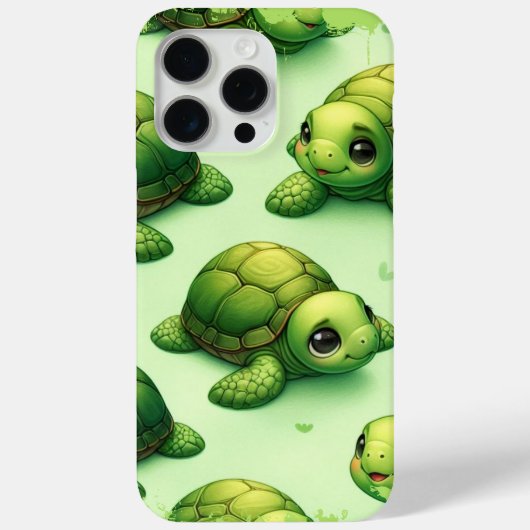 Niedlich Happy Turtles Pattern Case-Mate iPhone Hülle (Rückseite)