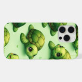 Niedlich Happy Turtles Pattern iPhone Hülle (Rückseite (Horizontal))