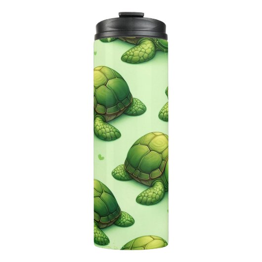 Niedlich Happy Turtles Pattern Thermosbecher (Vorderseite)