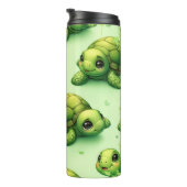 Niedlich Happy Turtles Pattern Thermosbecher (Nach rechts gedreht)