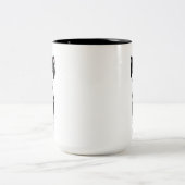 Niedlich Happy Tuxedo Cat Zweifarbige Tasse (Mittel)