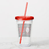 Niedlich Happy Valentines Day Hunde Liebe Herz Rot Acryltrinkbecher (Rückseite)