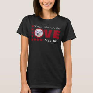 Niedlich Happy Valentines Day Hunde Liebe Herz Rot T-Shirt