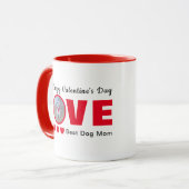 Niedlich Happy Valentines Day Hunde Mama Liebe Her Tasse (Vorderseite Links)