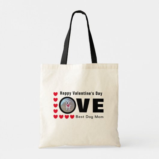 Niedlich Happy Valentines Day Hunde Mama Liebe Her Tragetasche (Rückseite)