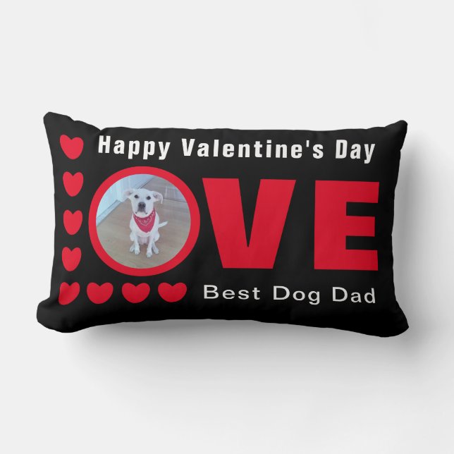 Niedlich Happy Valentines Day Hunde Vater Liebe He Lendenkissen (Vorderseite)
